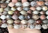 CNG8526 15.5 inches 10*14mm - 12*16mm faceted nuggets fossil coral beads