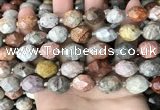CNG8527 15.5 inches 12*16mm - 13*18mm faceted nuggets fossil coral beads