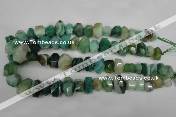 CNG853 15.5 inches 12*18mm – 13*22mm faceted nuggets agate beads