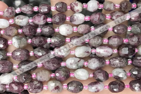 CNG8534 15.5 inches 6*8mm - 7*10mm faceted nuggets tourmaline beads