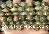 CNG8539 15.5 inches 8*10mm - 9*13mm faceted nuggets rhyolite beads