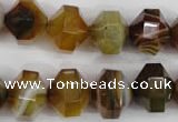 CNG854 15.5 inches 12*15mm faceted nuggets agate gemstone beads