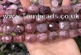 CNG8565 12*16mm - 15*20mm faceted nuggets strawberry quartz beads