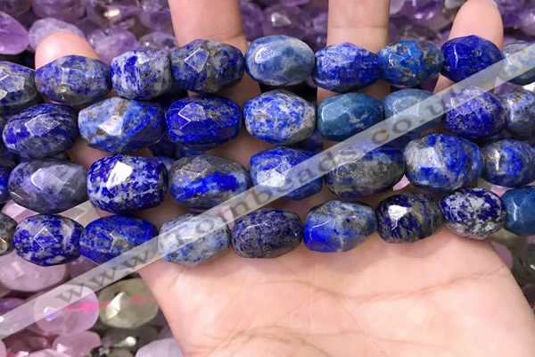 CNG8573 12*16mm - 15*20mm faceted nuggets lapis lazuli beads