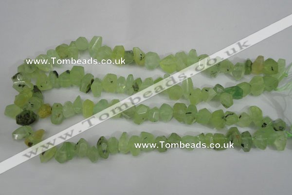 CNG858 15.5 inches 11*15mm faceted nuggets prehnite beads wholesale