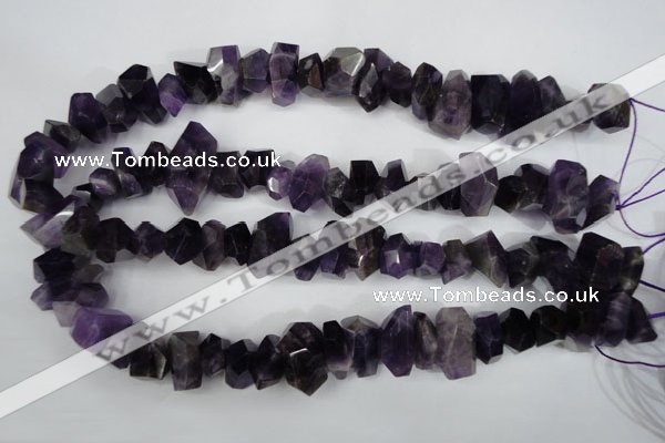 CNG859 15.5 inches 10*14mm – 12*20mm faceted nuggets amethyst beads