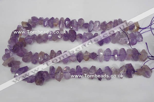 CNG860 15.5 inches 8*12mm – 12*20mm faceted nuggets amethyst beads