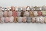 CNG8614 10*13mm - 12*16mm faceted freeform natural pink opal beads