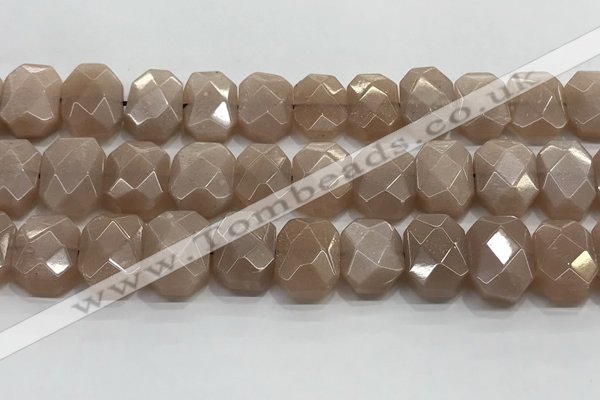 CNG8616 10*13mm - 12*16mm faceted freeform moonstone beads