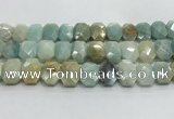 CNG8618 10*13mm - 12*16mm faceted freeform amazonite beads