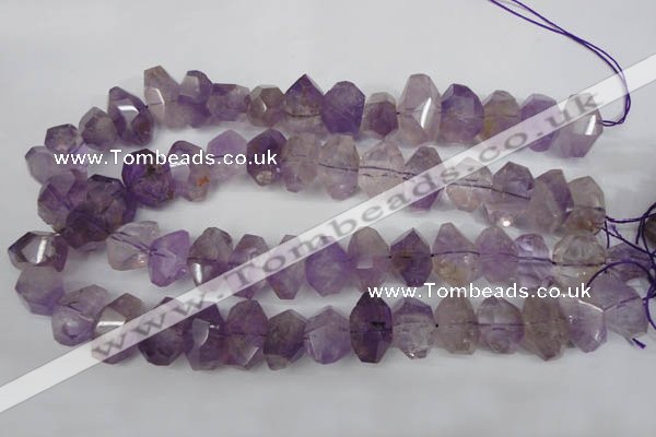 CNG862 15.5 inches 12*18mm – 14*23mm faceted nuggets amethyst beads