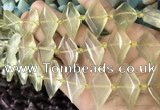 CNG8635 13*20mm - 15*25mm faceted freeform lemon quartz beads