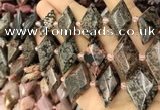 CNG8643 13*20mm - 15*25mm faceted freeform red snowflake obsidian beads