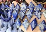 CNG8649 13*20mm - 15*25mm faceted freeform lapis lazuli beads