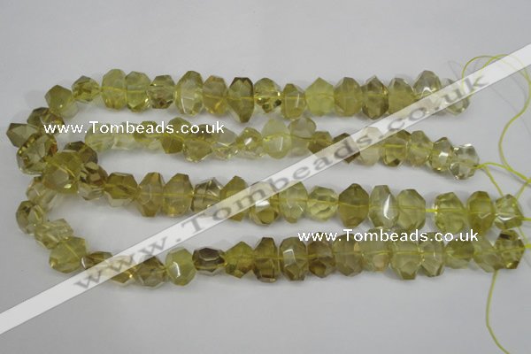 CNG865 15.5 inches 10*15mm – 12*20mm faceted nuggets lemon quartz beads