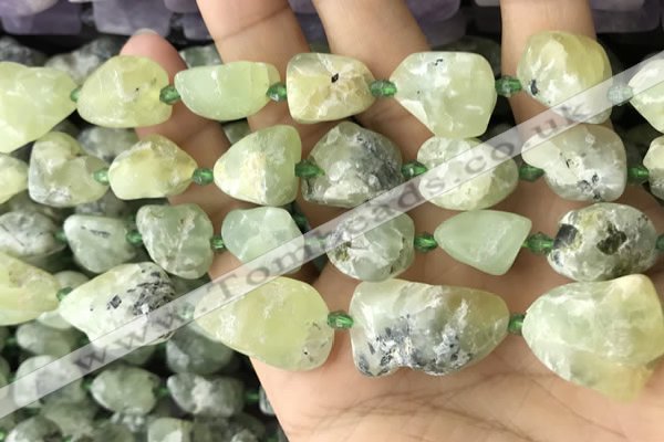 CNG8663 12*16mm - 18*25mm nuggets green rutilated quartz beads