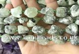 CNG8664 12*16mm - 18*25mm nuggets green rutilated quartz beads