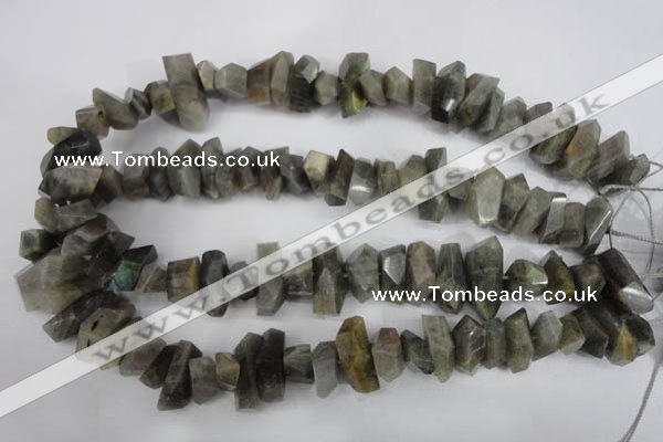 CNG867 15.5 inches 8*15mm – 13*24mm faceted nuggets labradorite beads