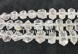 CNG8670 12*20mm - 20*33mm faceted nuggets white crystal beads