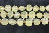 CNG8673 12*20mm - 20*33mm faceted nuggets lemon quartz beads