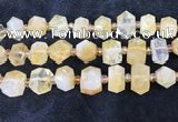 CNG8674 12*20mm - 20*33mm faceted nuggets citrine beads