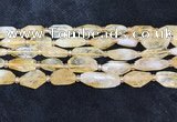 CNG8681 15.5 inches 12*23mm - 15*25mm faceted freeform citrine beads