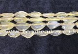 CNG8682 12*23mm - 15*25mm faceted freeform lemon quartz beads