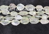 CNG8686 16*23mm - 25*30mm faceted freeform green quartz beads