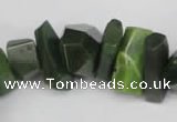 CNG869 15.5 inches 7*14mm – 13*25mm faceted nuggets Canadian jade beads