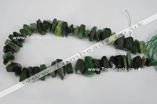 CNG869 15.5 inches 7*14mm – 13*25mm faceted nuggets Canadian jade beads