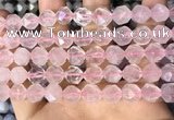 CNG8692 15.5 inches 10mm faceted nuggets rose quartz beads