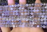 CNG8746 15.5 inches 6mm faceted nuggets grey moonstone beads