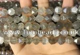 CNG8748 15.5 inches 10mm faceted nuggets grey moonstone beads