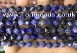 CNG8764 15.5 inches 8mm faceted nuggets sodalite gemstone beads