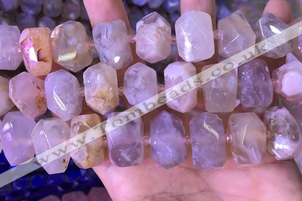 CNG8780 15 inches 13*20mm - 15*24mm faceted nuggets sakura agate beads