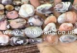 CNG8785 15 inches 15*22mm - 22*30mm nuggets pink botswana agate beads