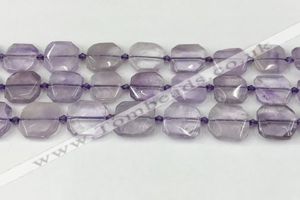 CNG8800 15.5 inches 16mm - 20mm faceted freeform amethyst beads