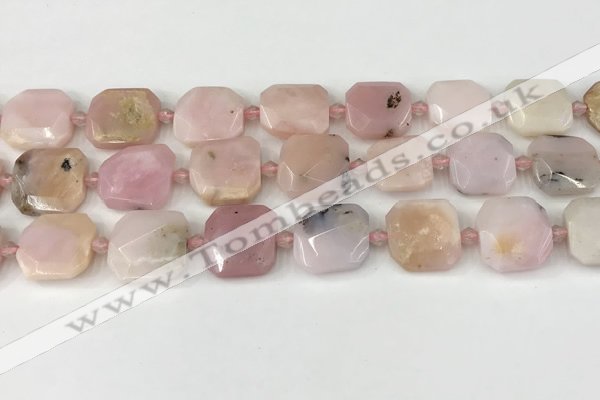 CNG8813 15.5 inches 16mm - 20mm faceted freeform pink opal beads