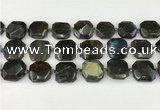 CNG8824 15.5 inches 16mm - 20mm faceted freeform labradorite beads