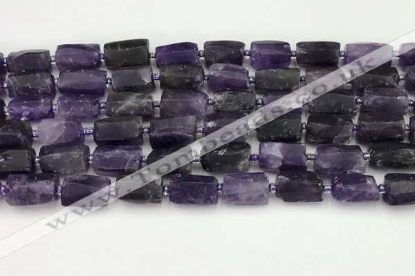 CNG8848 15.5 inches 8*12mm - 10*16mm nuggets matte amethyst beads