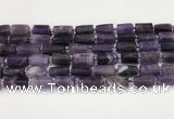 CNG8849 15.5 inches 8*12mm - 10*16mm nuggets matte amethyst beads