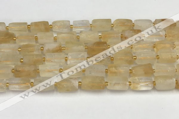 CNG8850 15.5 inches 8*12mm - 10*16mm nuggets matte citrine beads