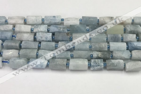 CNG8854 15.5 inches 8*12mm - 10*16mm nuggets matte aquamarine beads