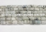 CNG8855 15.5 inches 8*12mm - 10*16mm nuggets matte white moonstone beads