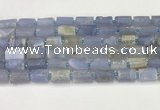 CNG8857 8*12mm - 10*16mm nuggets matte blue chalcedony beads
