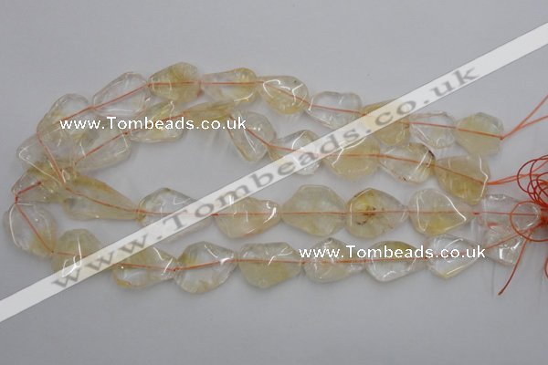 CNG889 15.5 inches 15*20mm – 20*30mm freeform citrine beads