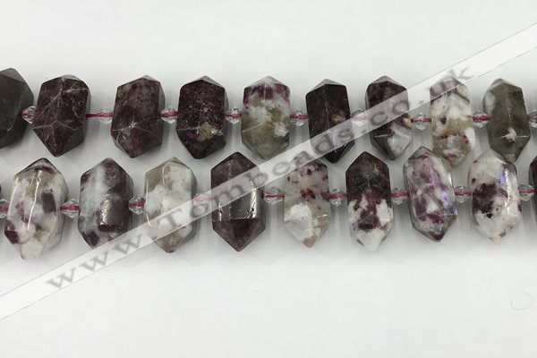 CNG8904 10*25mm - 14*30mm faceted nuggets tourmaline beads