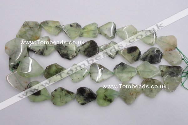 CNG891 15.5 inches 18*22mm – 25*30mm freeform prehnite beads