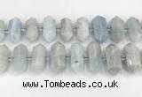 CNG8913 15.5 inches 10*25mm - 15*30mm faceted nuggets aquamarine beads