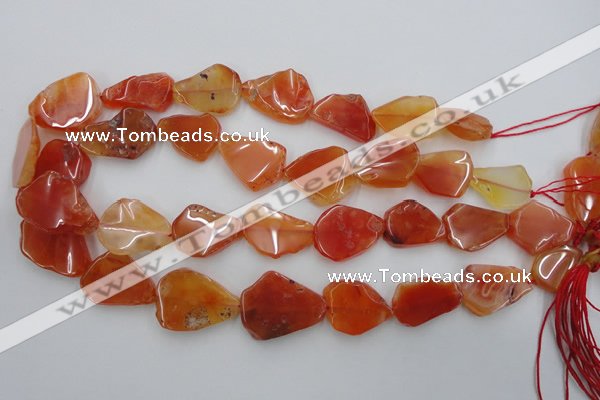 CNG892 15.5 inches 15*20mm – 20*30mm freeform red agate beads